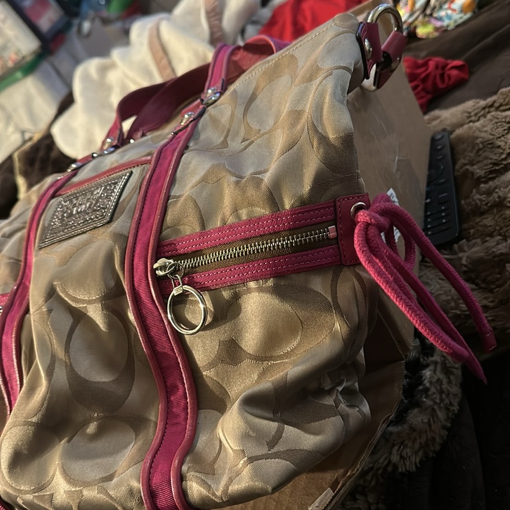 Coach Poppy Signature Spotlight Two-Way Bag - Picture 3 of 11